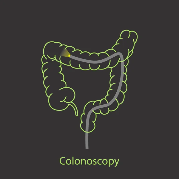 Logo colonoscopia disegno icona vettoriale — Vettoriale Stock