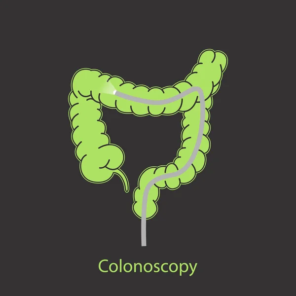 大腸内視鏡検査のロゴ ベクター アイコン デザイン — ストックベクタ