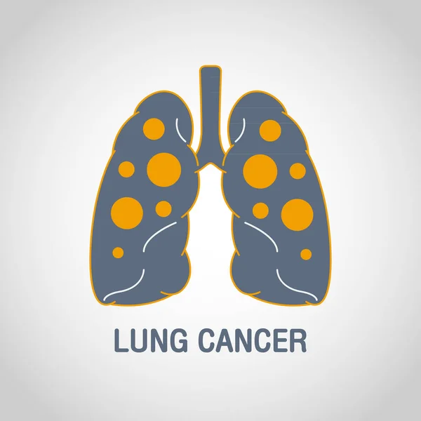 LUNG CANCER vector logo icon design — Stock Vector