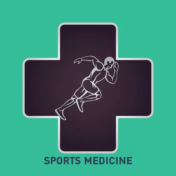 Projekt wektor ikona logo Medycyna sportowa — Wektor stockowy