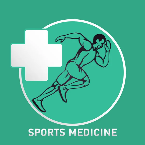Spor Hekimliği logo simge vektör tasarımı — Stok Vektör