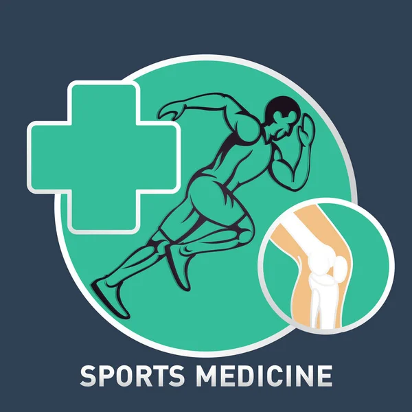 Spor Hekimliği logo simge vektör tasarımı — Stok Vektör