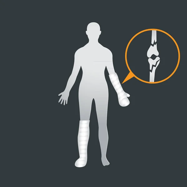 Traumatologie a trauma chirurgie logo vektorové ikony designu — Stockový vektor