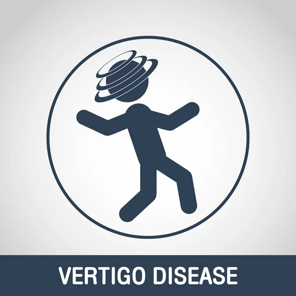 Vertigo ziekte logo vector pictogram ontwerp — Stockvector