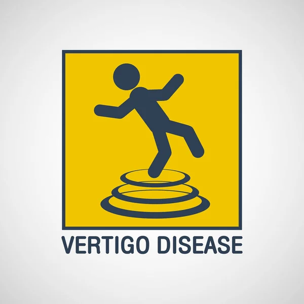 Vertigo ziekte logo vector pictogram ontwerp — Stockvector