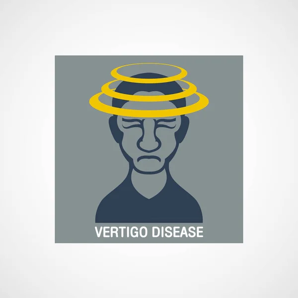 Vertigo ziekte logo vector pictogram ontwerp — Stockvector