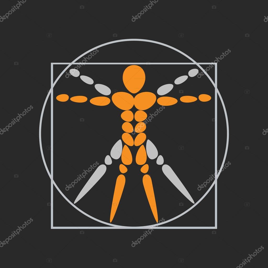 Anatomy logo vector icon design