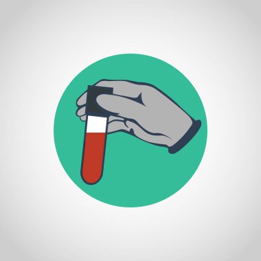 Kan testi logo vektör simgesi tasarım