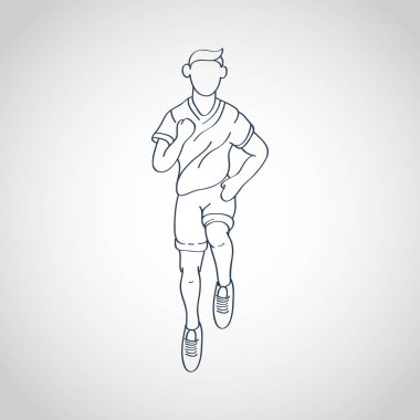 Koş, simge logo vektör adam çalıştıran