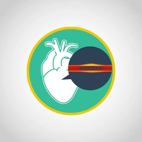 Diseño del icono del logotipo del vector de cateterismo cardíaco — Vector de stock