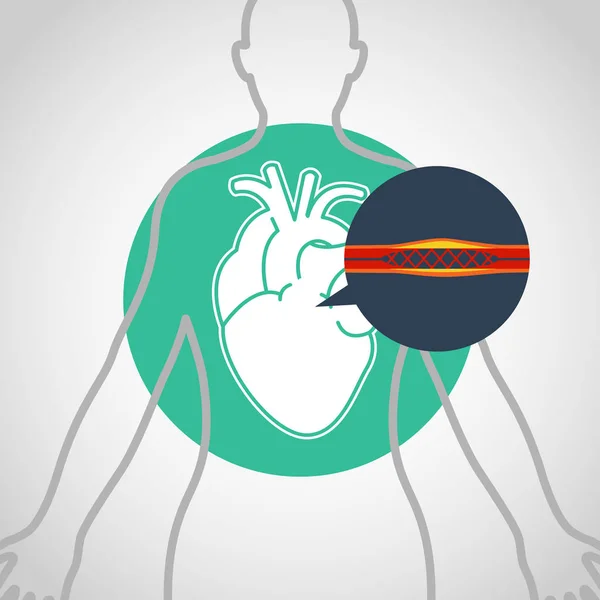 Conception d'icône de logo vecteur de cathétérisme cardiaque — Image vectorielle