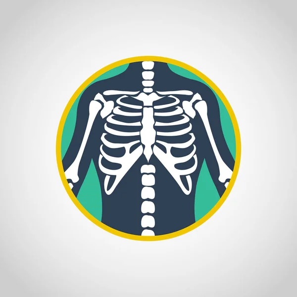Дизайн логотипа рентгеновского логотипа грудной клетки — стоковый вектор