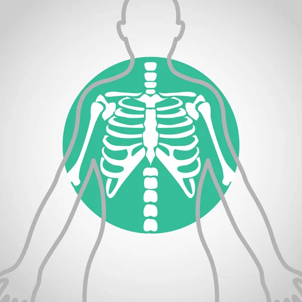 Göğüs röntgeni vektör logo simge tasarım — Stok Vektör