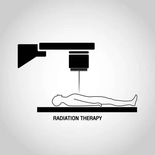 Strahlentherapie medizinisches Logo Vektor Icon Design — Stockvektor