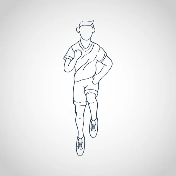 Run, running man icon logo vektor — Stockvektor