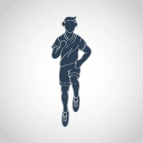 Run, running man icon logo vector — Stock Vector