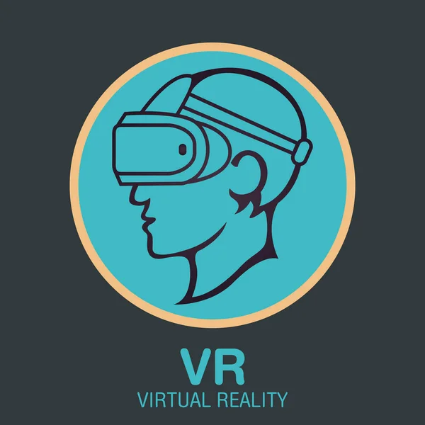 Gafas VR para ilustración vectorial de smartphone. Realidad virtual h — Vector de stock