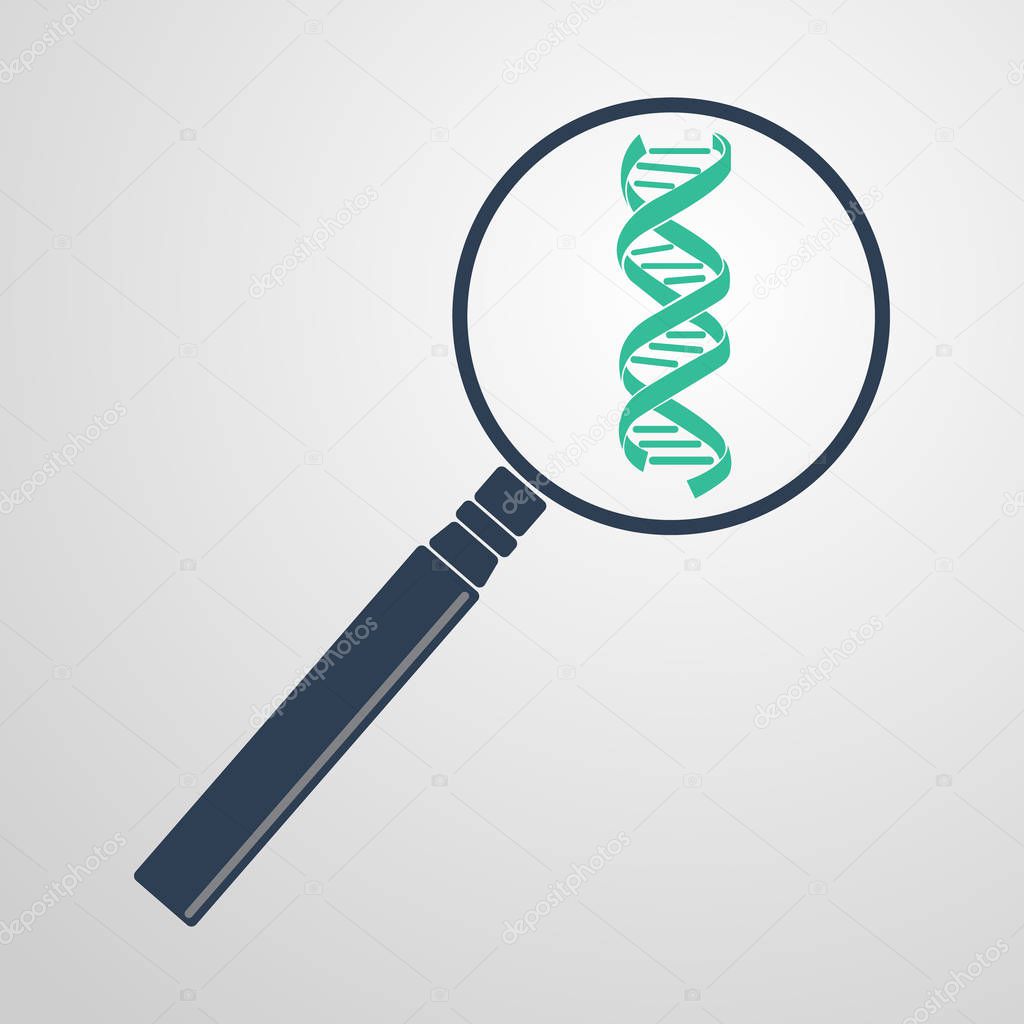 Genomic testing medical logo vector icon design