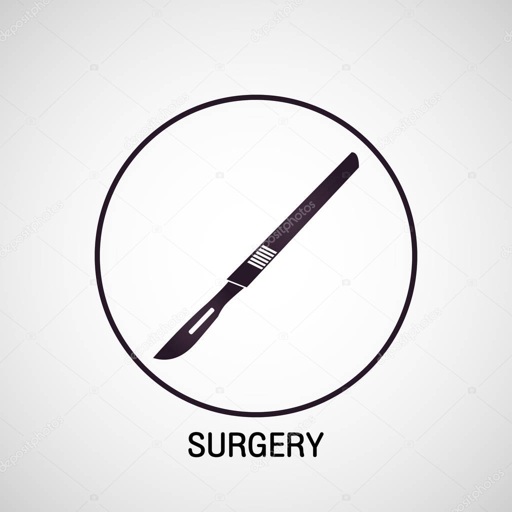 SURGERY medical vector logo icon design