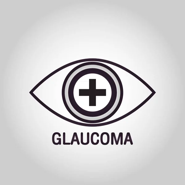 Design icona logo vettoriale glaucoma — Vettoriale Stock