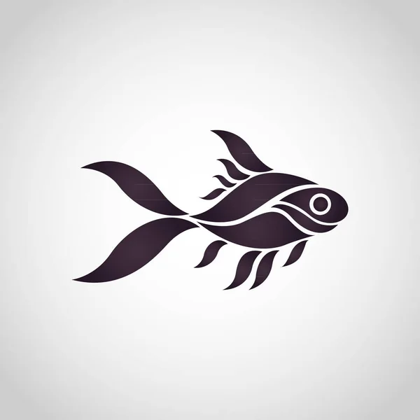 Goldfish logo vector icon illustrator — Stock Vector