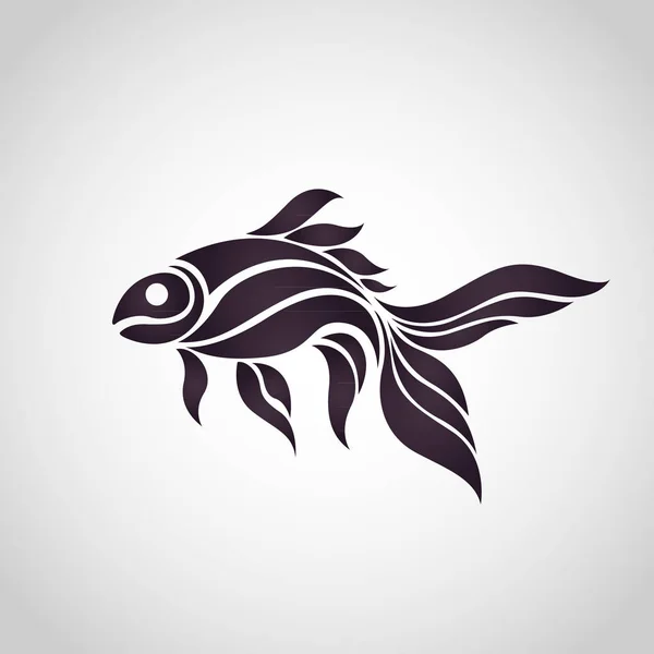 Goldfish logo vector icon illustrator — Stock Vector