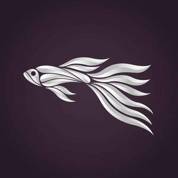 Guppy fish logo vektor icon design illustrationen — Stockvektor