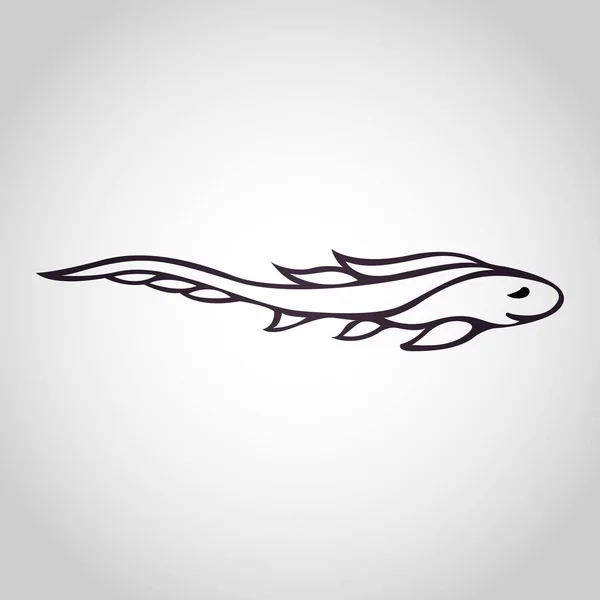 Zebra köpekbalığı logo vektör simgesi tasarım Illustrator — Stok Vektör