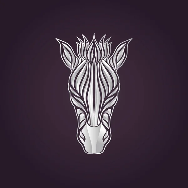 Ilustrações de design de ícone de vetor de logotipo Zebra —  Vetores de Stock