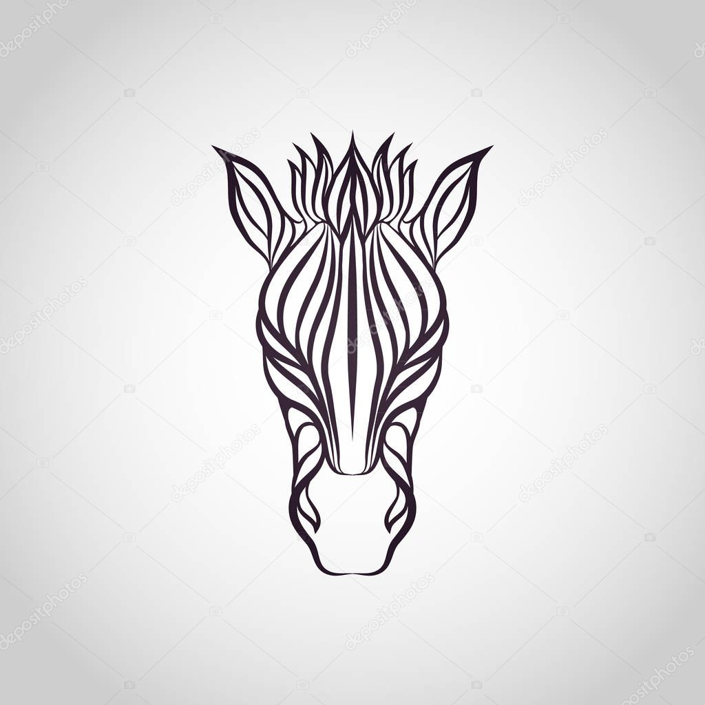 Zebra logo vector icon design illustrations