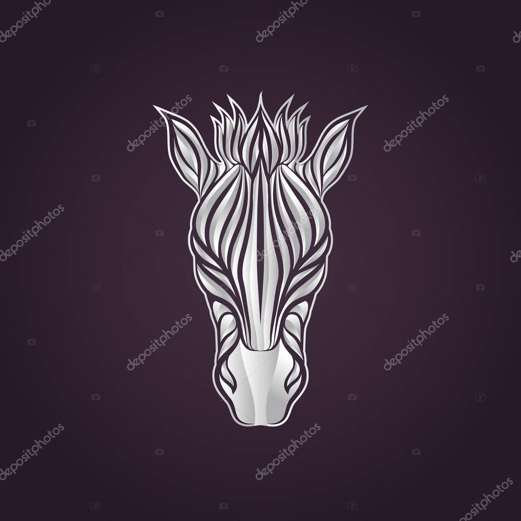 Zebra logo vector icon design illustrations