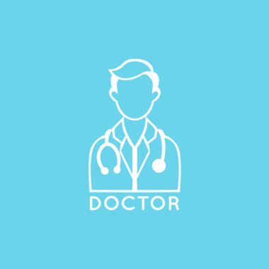 Doktor Logo vektör simge illüstrasyon tasarımı