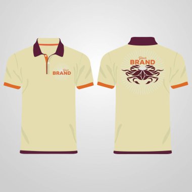 Erkek polo gömlekleri renk. Tasarım şablonu. Vektör çizim