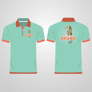 Erkek polo gömlekleri renk. Tasarım şablonu. Vektör çizim