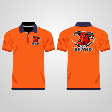 Erkek polo gömlekleri renk. Tasarım şablonu. Vektör çizim