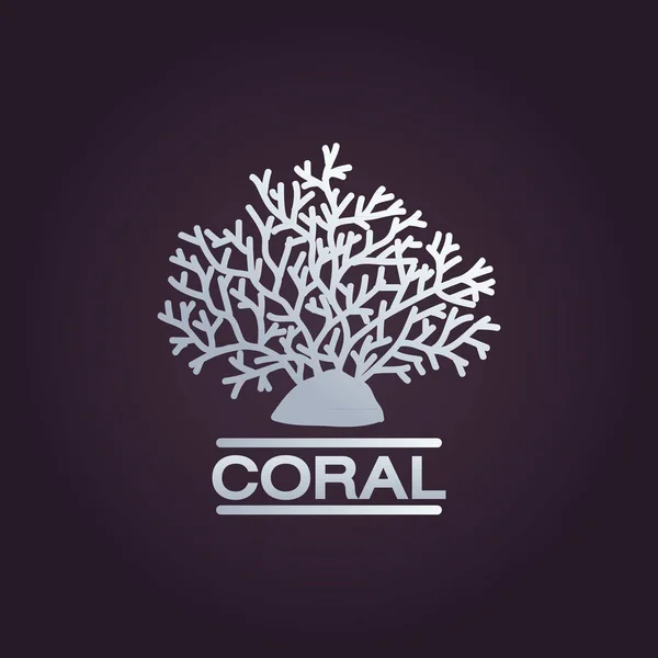 Logotipo de coral vector icono diseño plantilla — Vector de stock