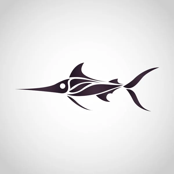 Diepzee vissen logo vector pictogram afbeelding ontwerp — Stockvector