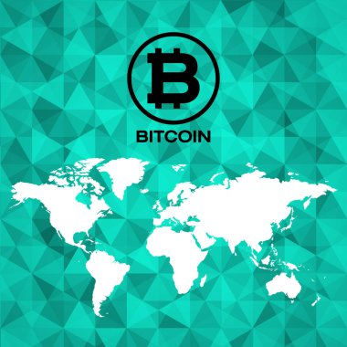 Bitcoin vektör çizim logo simge tasarım