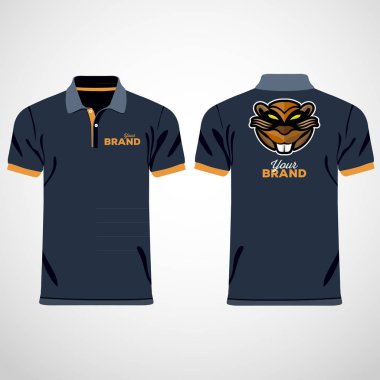 Erkek polo gömlekleri renk. Tasarım şablonu. Vektör çizim