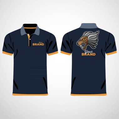 Erkek polo gömlekleri renk. Tasarım şablonu. Vektör çizim