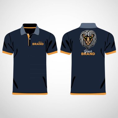 Erkek polo gömlekleri renk. Tasarım şablonu. Vektör çizim