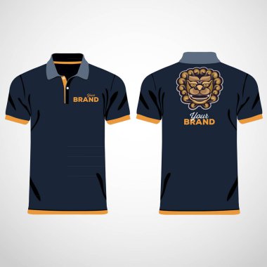 Erkek polo gömlekleri renk. Tasarım şablonu. Vektör çizim