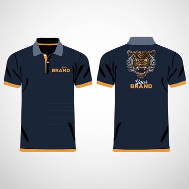 Erkek polo gömlekleri renk. Tasarım şablonu. Vektör çizim