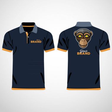 Erkek polo gömlekleri renk. Tasarım şablonu. Vektör çizim