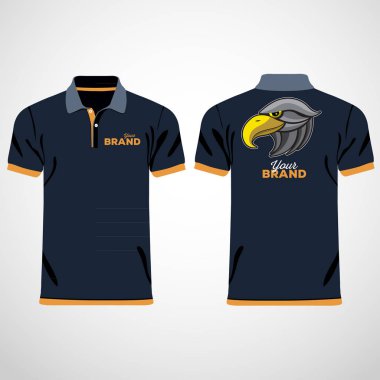 Erkek polo gömlekleri renk. Tasarım şablonu. Vektör çizim