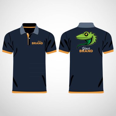 Erkek polo gömlekleri renk. Tasarım şablonu. Vektör çizim