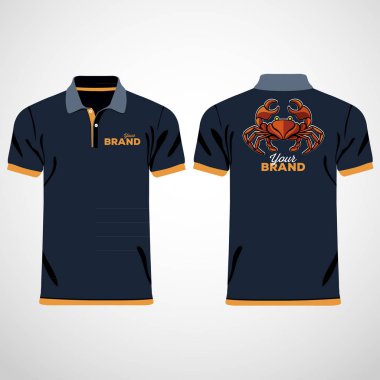 Erkek polo gömlekleri renk. Tasarım şablonu. Vektör çizim