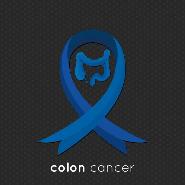 Diseño de vectores de cinta de cáncer de colon — Archivo Imágenes Vectoriales