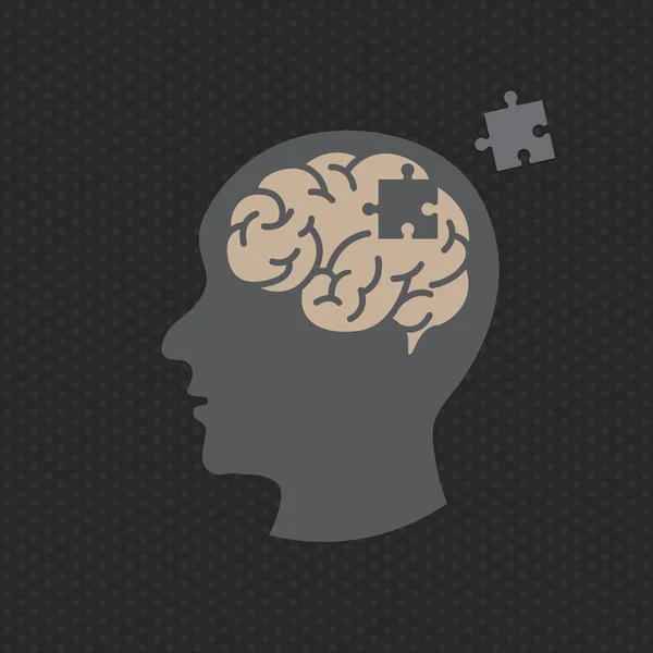 Dementia illustration vector logo icon design — Stock Vector