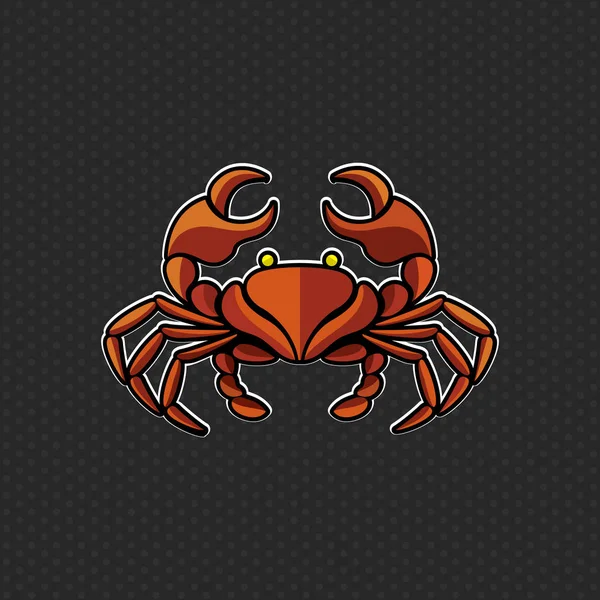 Modèle de conception de logo de crabe, icône tête de crabe Illustration vectorielle — Image vectorielle